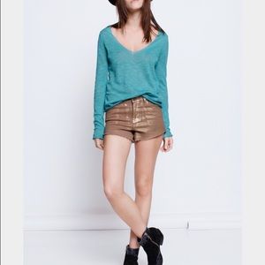 Zadig and Voltaire Turquoise V neck sweater