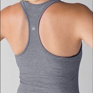 Lululemon sz 4 heathered slate cool racerback EUC