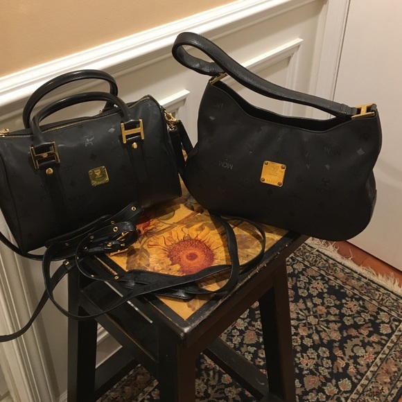 MCM Handbags - MCM black bag w/adjustable strap!
