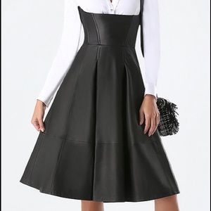 Bebe Leather Ballet Skirt