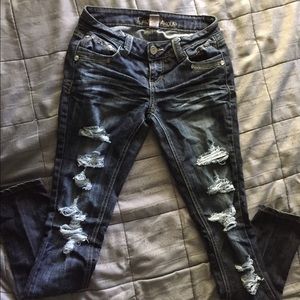 Distressed jeans