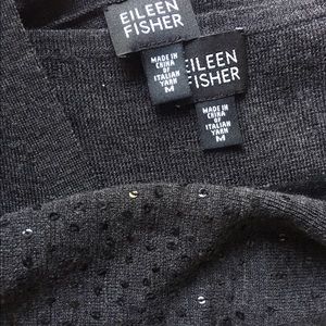 Eileen Fisher 2 piece sequence top and cardigan