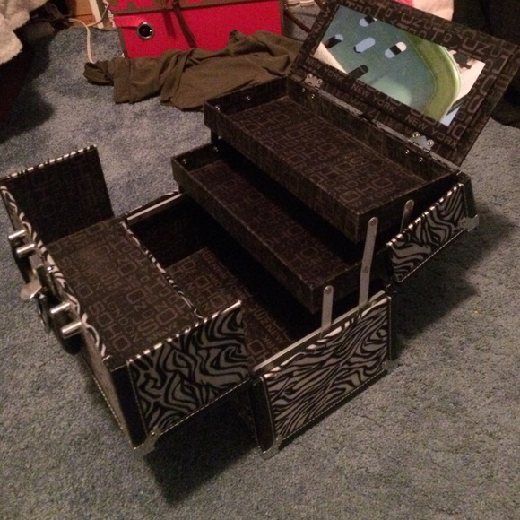 Collapsible makeup zebra case