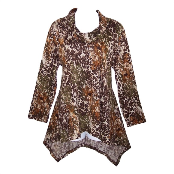 Yummy Plus Tops - NEW Yummy Plus 5X Cowl Neck Hi-Lo Top