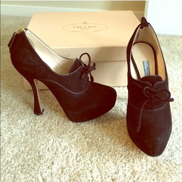 Prada suede booties