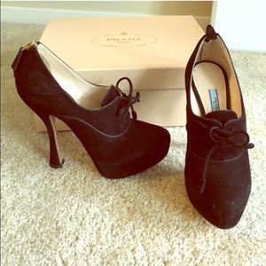 Prada suede booties