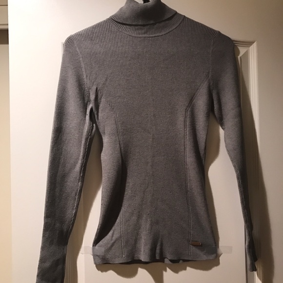 White House Black Market Grey turtle neck.