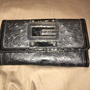 Black Guess Tri-fold Wallet