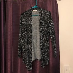 Black and White Patterned Cardigan