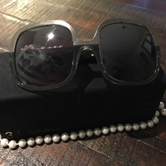 Phillip Lim Black Lucite & Stainless Steel Sunglasses - Picture 2 of 6