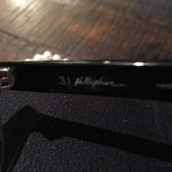 Phillip Lim Black Lucite & Stainless Steel Sunglasses - Picture 4 of 6