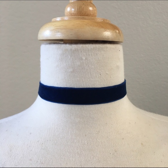 Royal Blue Velvet Choker