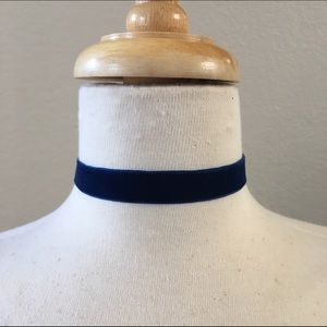 Royal Blue Velvet Choker