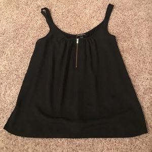Express silky black tank top