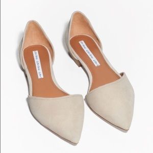 D'Orsay Suede Pointy Toe Flats, 10