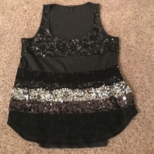 Express sequin tank top