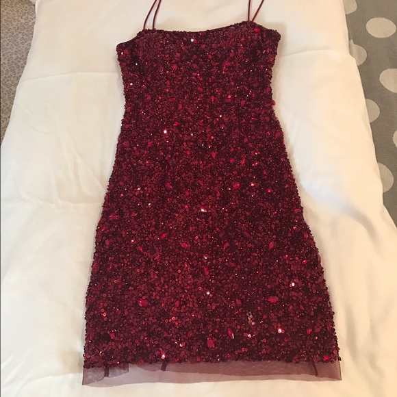 ‼️ONLY WORN 1 TIME ‼️Red gem'd dress