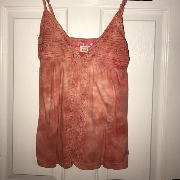 Billabong orange  tie dye tank