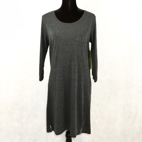 New Cuddl Duds Charcoal Heather Sleep Tee - Picture 2 of 4