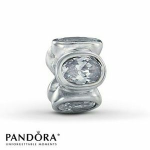 Pandora charm - Clear CZ Ovals