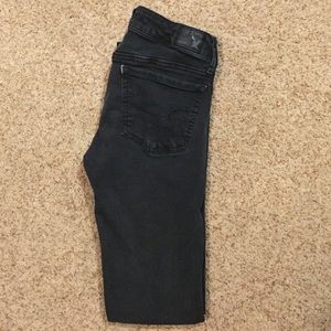 Women's American Eagle Black Jean Jeggings - 2