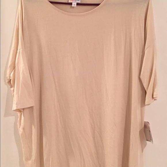 NWT Lularoe Small Irma shirt, beige/ivory