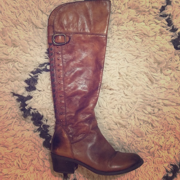 Vince Camino knee-high studded leather boots