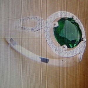 925 Silver Emerald Ring