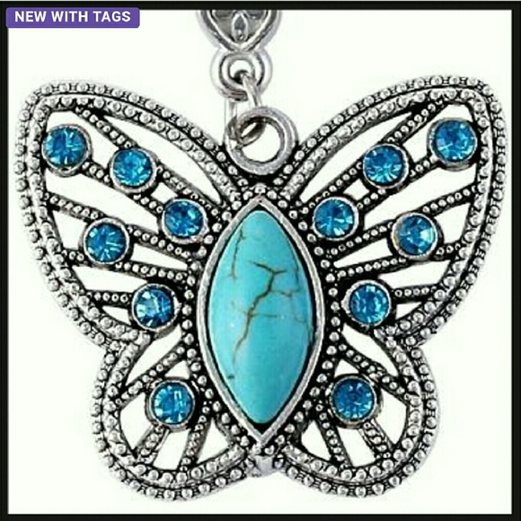 Turquoise Butterfly Necklace