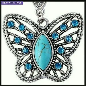 Turquoise Butterfly Necklace
