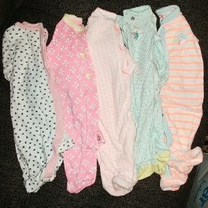 Footed pjs girl onesie