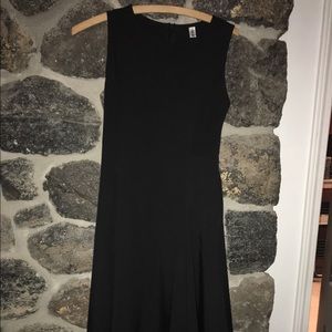 Elegant black midi dress