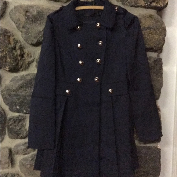 Blue double-breasted coat