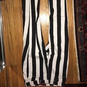 Akira high waisted striped skinny jeans!