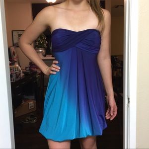 Purple and Blue Xscape by Joanna Cher Short Dress