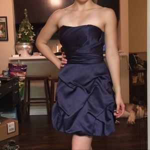 Plum Strapless Short Pickup Dress