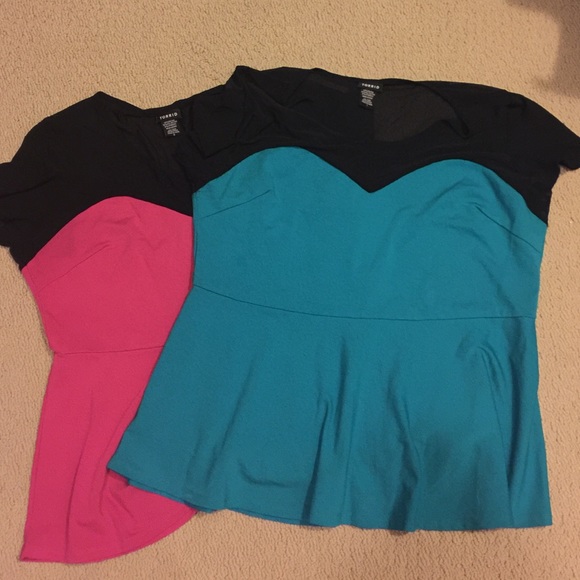 torrid Tops - Two Torrid Peplum Tops Size 1X