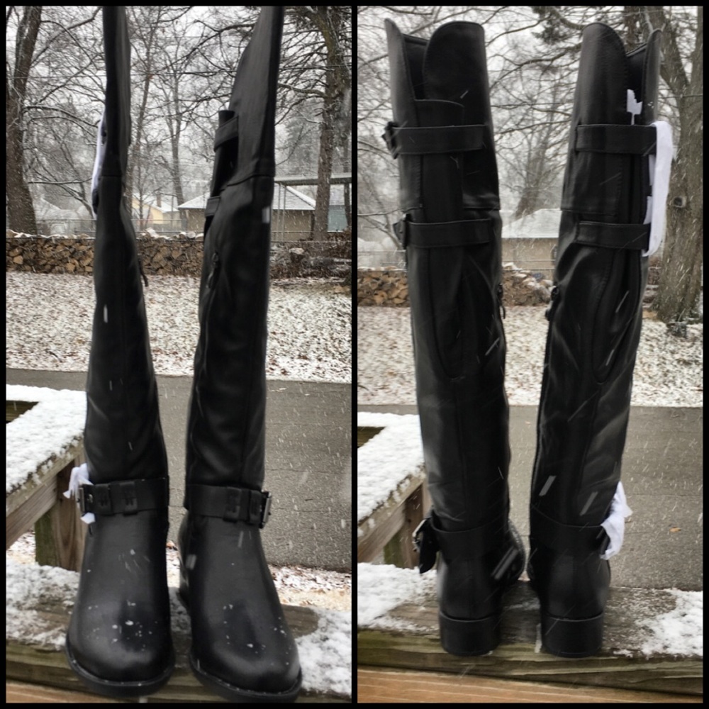 Jilt Tall Black Vegan Riding Boots! NIB! - Picture 2 of 8
