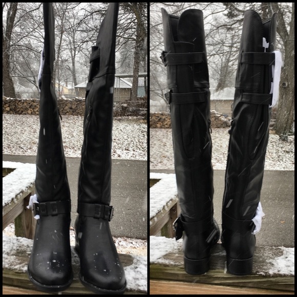 Jilt Tall Black Vegan Riding Boots! NIB! - Picture 2 of 8