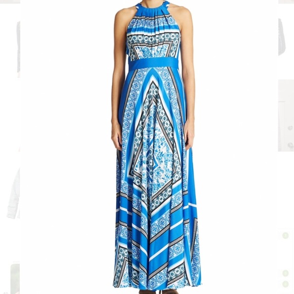 Eliza J Maxi Halter Green Dress