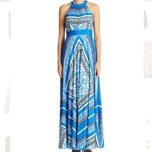 Eliza J Maxi Halter Green Dress