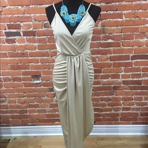 Spaghetti strapped cream dress