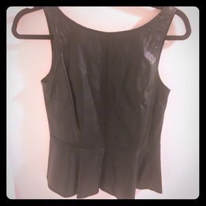 Zara faux leather top