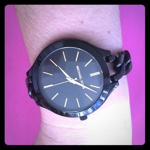 Black Michael Kors self adjustable watch