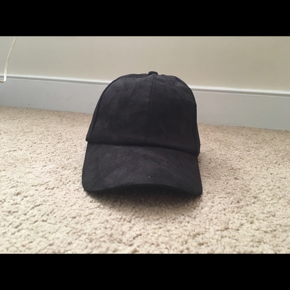 Black Suede Cap