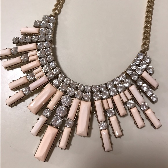 Forever 21 Pink Gem Statement Necklace