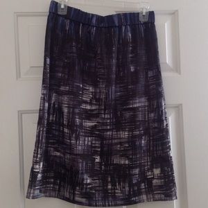 Chico's Silk blue and black skirt