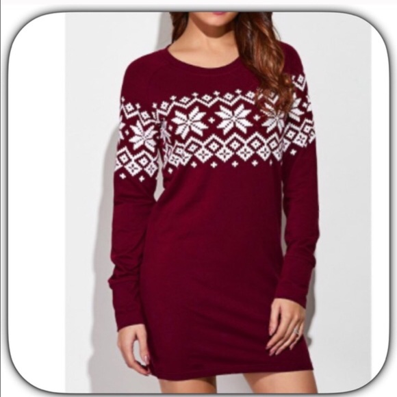 Boutique Dresses & Skirts - 🎉HP NWT Comfy Cranberry Jersey Sweatshirt Dress