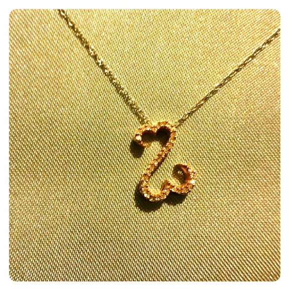 10k Open Heart Rose Gold pendant