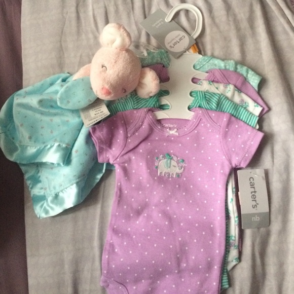 Carter girl onesie and bear